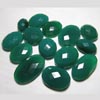 10x15 - 17x24 mm - Really Huge Size - 17 pcs Stunning Quality - Dark Green Colour - Green Chalcedony Chekar Cut Oval Cabochon Sparkle